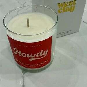 NIB West Clay Howdy Scented Candle